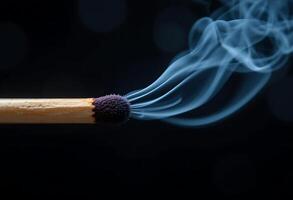 Smoke Whispers from an Unlit Match Capturing the Ephemeral photo