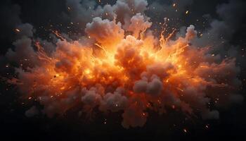 Fiery Flames Ablaze on an Isolated Canvas Ethereal Overlays for Illumination photo
