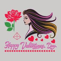 Modern Feminine Illustration with Colorful Patterns vector