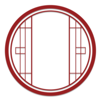 red Geometric Frame for Chinese New Year Celebration png