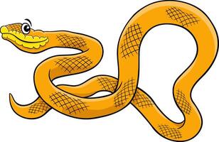 funny cartoon snake reptile animal character vector
