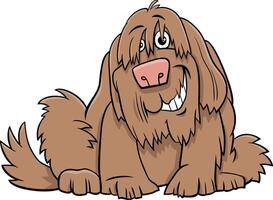 funny cartoon shaggy dog animal character vector