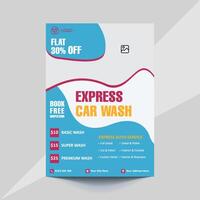 Car Wash Flyer Template with Bold Graphics and Call to Action vector