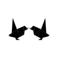 Pair of the Finches, Goldfinch Shape Inspired by Origami Form, can use for Logo, Pictogram, Bird Figure, Website, Apps, or Graphic Design Element vector