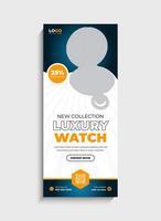 Luxury Watch Sale roll up banner or standee design vector
