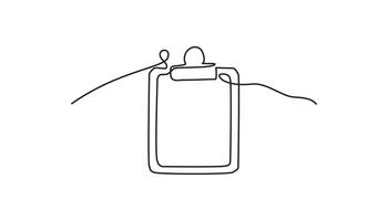 clipboard continuous one line drawing vector
