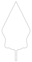 'Gunungan Wayang' Silhouette, a 'gunungan' is a triangular or conical figure that appears at the beginning and end of a wayang performance, Javanese Shadow Puppet. Javanese Culture Icon Symbol. No. 2 png