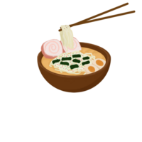 a bowl of ramen with chopsticks on top of it png