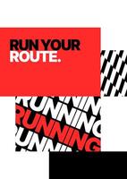 Layout template design for championship or sports background. Poster design with abstract running track on stadium with lane. Design for flyer, poster, cover, brochure, banner or any layout. vector