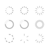 Loading icons progress bar Buffer loader or preloader loading bar signs download upload progress sign vector