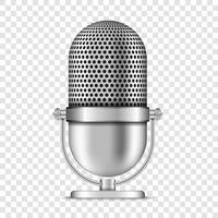 Realistic retro microphone vector