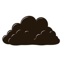cloud icon silhouette in black on a white background . vector
