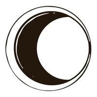 moon icon silhouette in black on a white background . vector