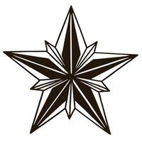star icon silhouette in black on a white background . vector