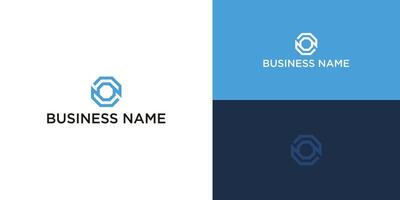 Modern abstract logo design on different backgrounds. vector