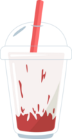 Illustration of a Korean milk Smoothie in a Cup png