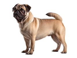 pug dog isolated on transparent background png