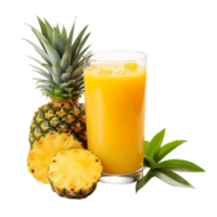 glass of pineapple juice isolated on transparent background png