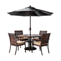 Outdoor dining set isolated on transparent background png