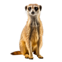 standing meerkat animal isolated on transparent background png