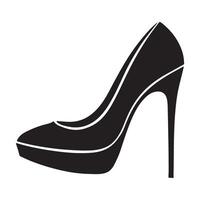 Silhouette Illustration of a High Heel Shoe vector