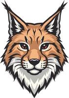 An illustration of a lynx head vector