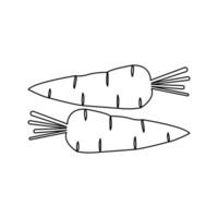 Simple illustration of carrot continuous single line art vector