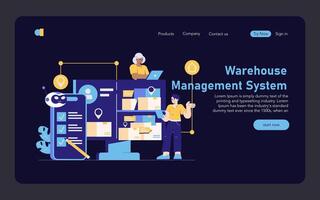 Logistics Automation. Flat Illustration vector