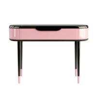 Modern Pink Desk with Drawer on Transparent Background png