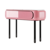 Modern Side Table with Pink Drawer on Transparent Background png
