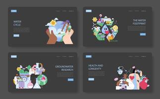 Creative and engaging Illustrations that Effectively Represent Environmental and Health Themes vector