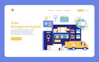 Logistics Automation. Flat Illustration vector