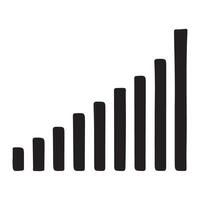 Ascending Bar Graph Silhouette Illustration for Business Presentations vector
