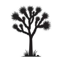 Joshua Tree Silhouette Illustration for Desert Landscape Designs vector