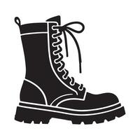 Stylish Silhouette of a Combat Boot vector
