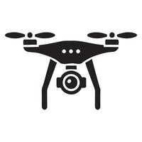 Drone with Camera Silhouette Design vector
