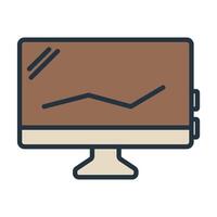 TV icons symbol modern with elements for infographic web vector