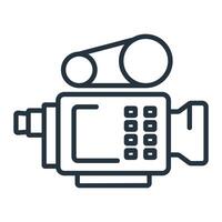 camera movie icons symbol with elements for infographic web vector