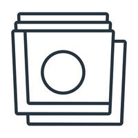 album collection icons symbol with elements for infographic web vector