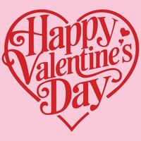 Dynamic Valentine's Day Text Designs vector