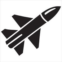 Dynamic Missile Flight Silhouettes vector