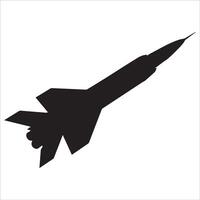 Sleek Missile Shapes in Silhouette vector