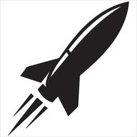 High-Speed Projectile Silhouette Designs vector