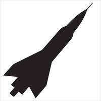 Aerodynamic Missile Shapes in Silhouette vector