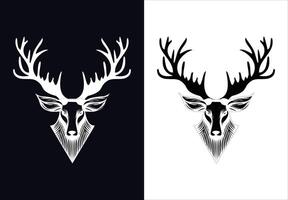 Abstract Reindeer Drawing - Surreal Wildlife Art for Creative and Artistic Projects vector