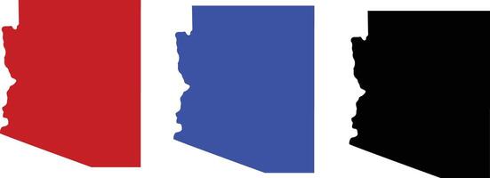Map of Arizona on a Clean White Background, USA Geography Overview vector