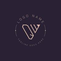 Professional QW Logo. Modern Minimal QW Letter Monogram Emblem for Premium Branding vector