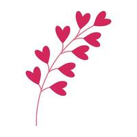 A pink leaf with hearts on it. The leaf is thin and delicate, and the hearts are large and bold. Concept of love and tenderness, as if the leaf is a symbol of affection and care vector