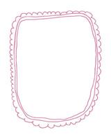 A pink frame with a white background vector