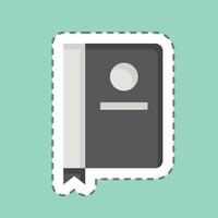 Sticker line cut Menu. related to Restaurant symbol. design editable vector